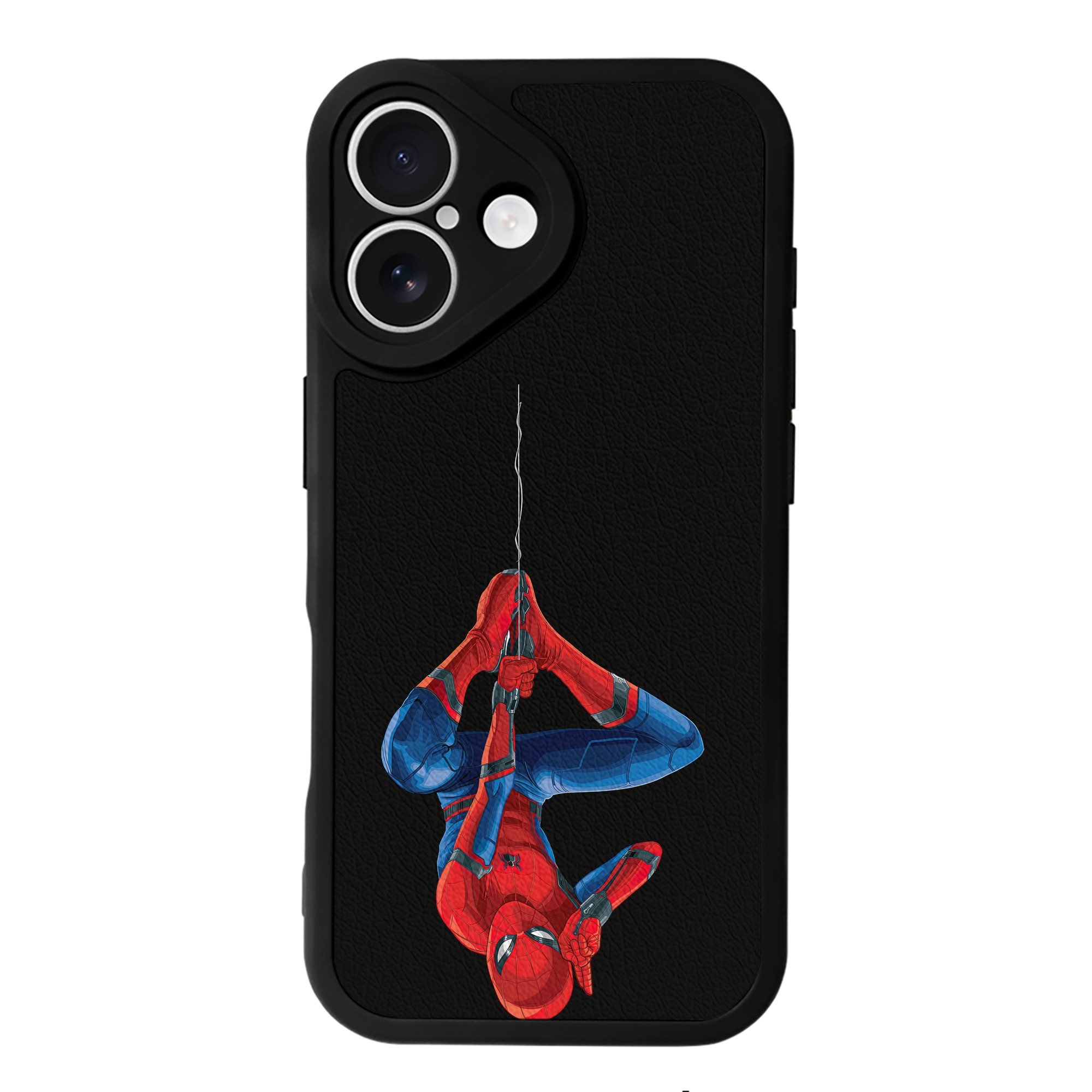 Spider Man スパイダーマン 【iPhone 16シリーズ対応】シリコンスマホケース（レザー調） 材質：シリコン